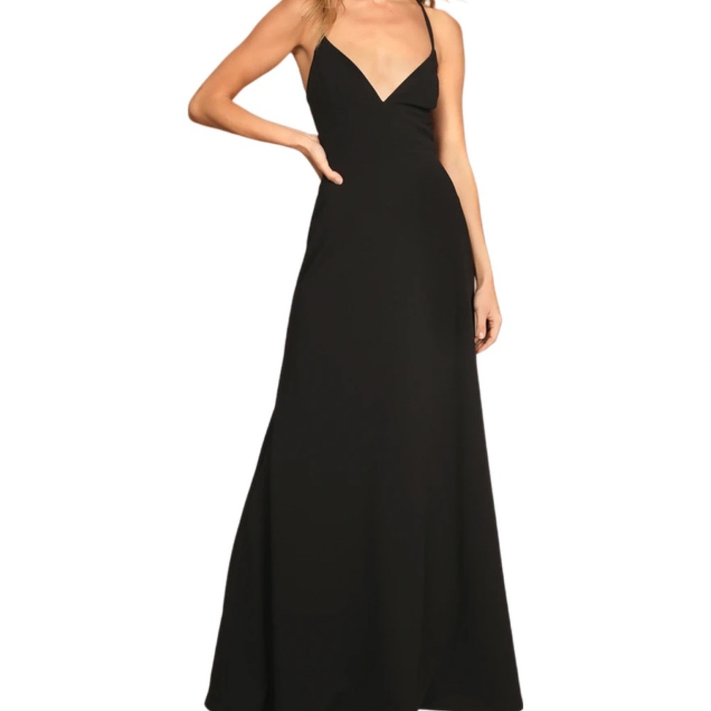 Lulus Black Wedding Guest Prom Dress Gown